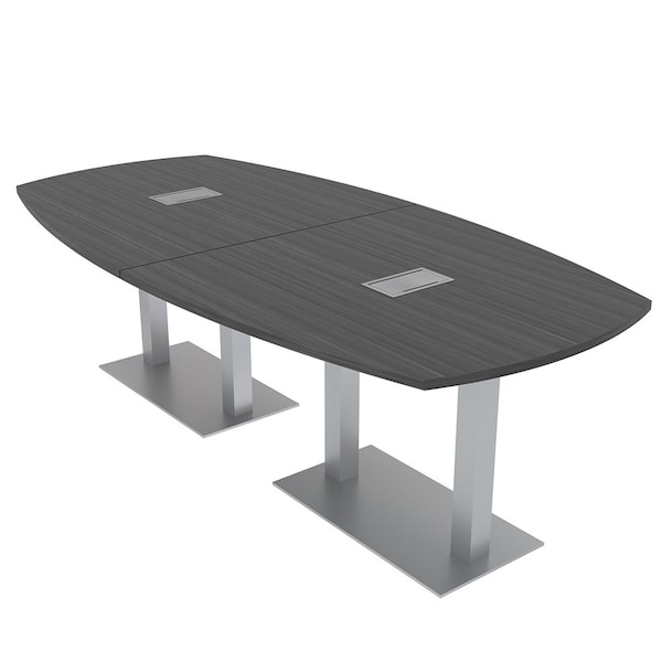 Skutchi Designs 45 in W, 96 in L, 29 in H, Engineered Wood Top, Grey HAR-ABOT-46X92-DOU-ELEC-ASIANNIGHT - main